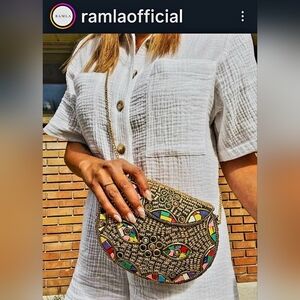 Ramla Rio Handmade Multicolor Mosaic Embellished Women's Bag